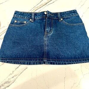 Edikted Blue Denim Mini Skirt